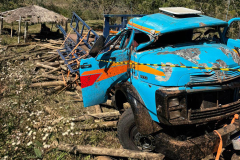 Trabalhador morre em acidente de caminhão em zona rural de Nova Fátima PR