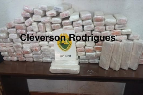 Quase 100 kg de Drogas são apreendidas e dois elementos presos pela Polícia Militar de Bandeirantes Pr