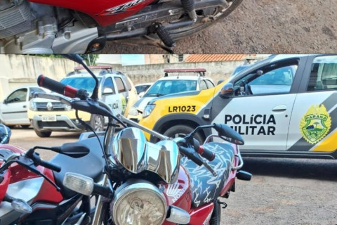 POLÍCIA MILITAR APREENDE MOTOCICLETA COM ESCAPAMENTO ALTERADO EM SANTO ANTÔNIO DA PLATINA/PR