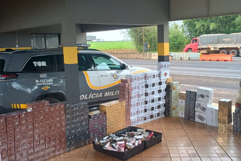 POLICIAMENTO RODOVIÁRIO PRENDE DESCAMINHO EM RODOVIA DE PALMITAL/SP